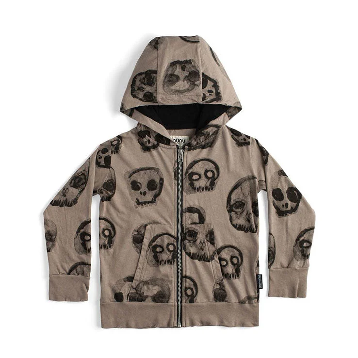 - Pet tear stain cleaning wipesNUNUNU Stone Light Faded Skulls Zip Hoodie