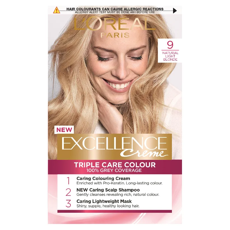 ---L'Oreal Paris Excellence Permanent Hair Dye Natural Light Blonde 9