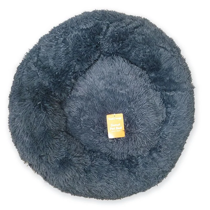 ### Dog accessoriesNavy Fluffy Donut Pet Bed 80 x 26cm