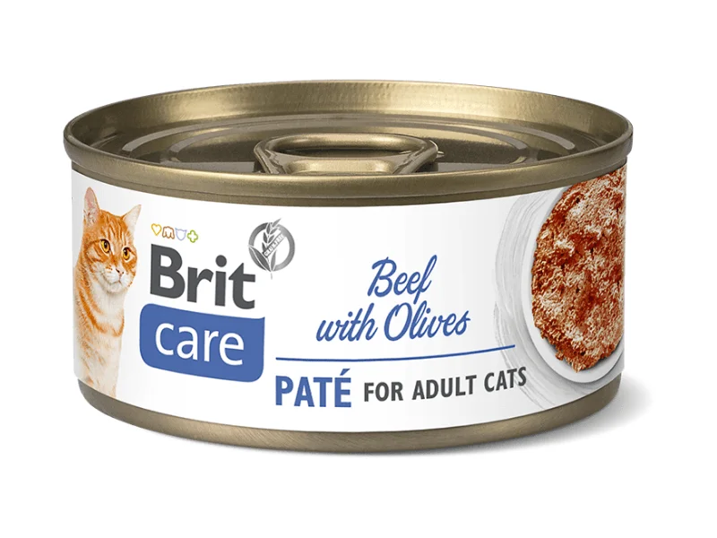  -Anti-scratch scratching board AND cat bed in oneBrit Care Cat Beef Paté with Olives 70g