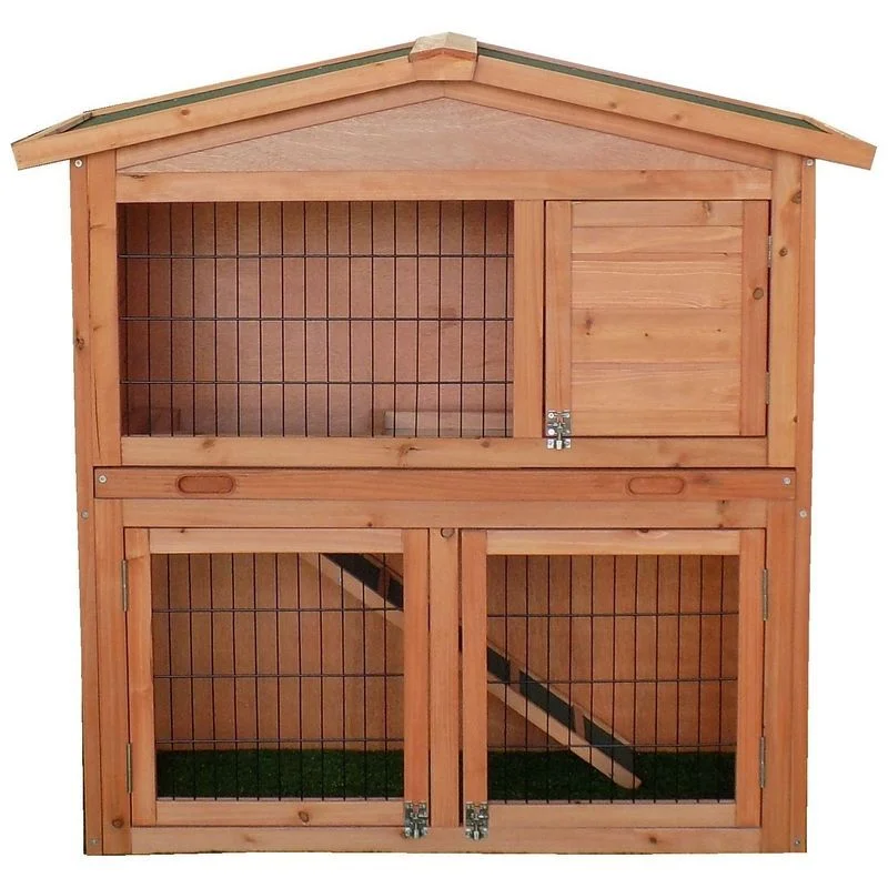  . **Pet toys are bite-resistant and wear-resistant**Wensum FSC Wood 2 Storey Rabbit Hutch 03 with Play Area