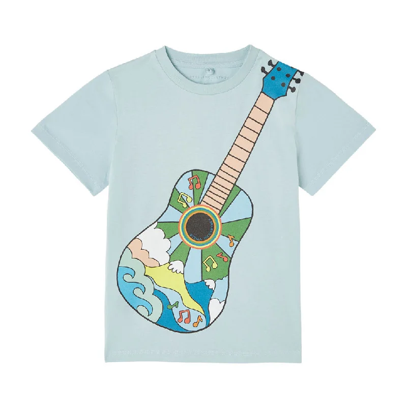 - Deodorizing cat litter tofu litterStella McCartney Blue Hippy Guitar Print Tee