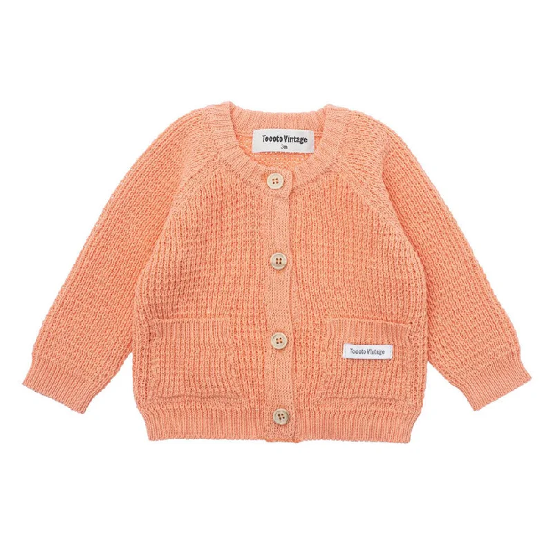 - ​​Christmas pet Christmas clothingTocoto Vintage Pink Baby Knitted Cardigan