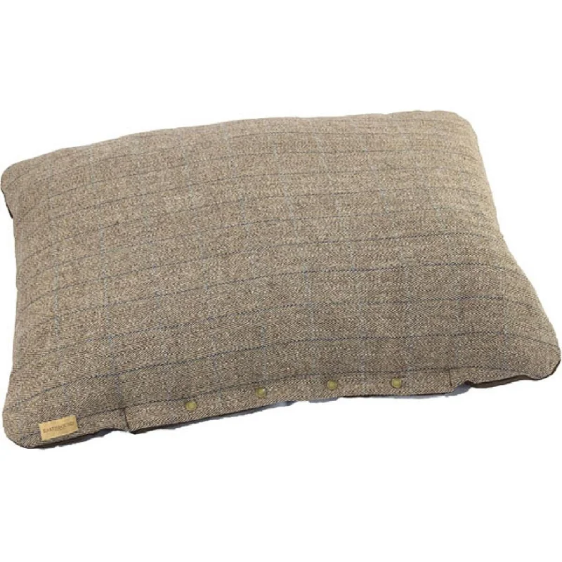  . **Cat clothes cute model**Earthbound Tweed Flat Cushion Beige Dog Bed Medium