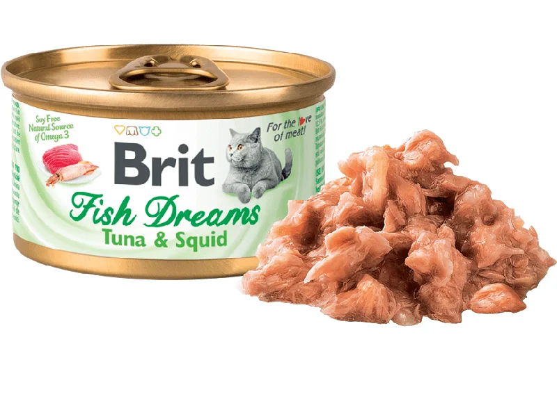 - Cat stress soothing sprayBrit Fish Dreams Tuna & Squid 80 g -