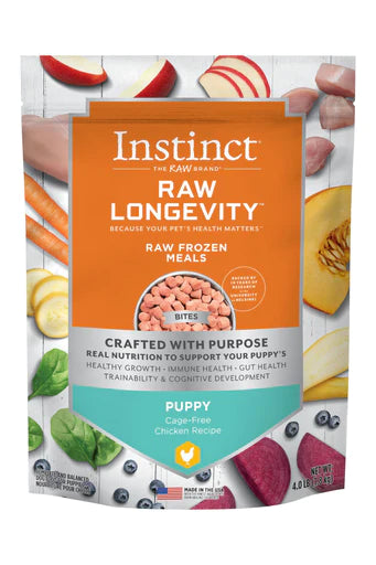 ---Instinct Longevity Chicken Puppy Frozen Bites Raw Dog Food