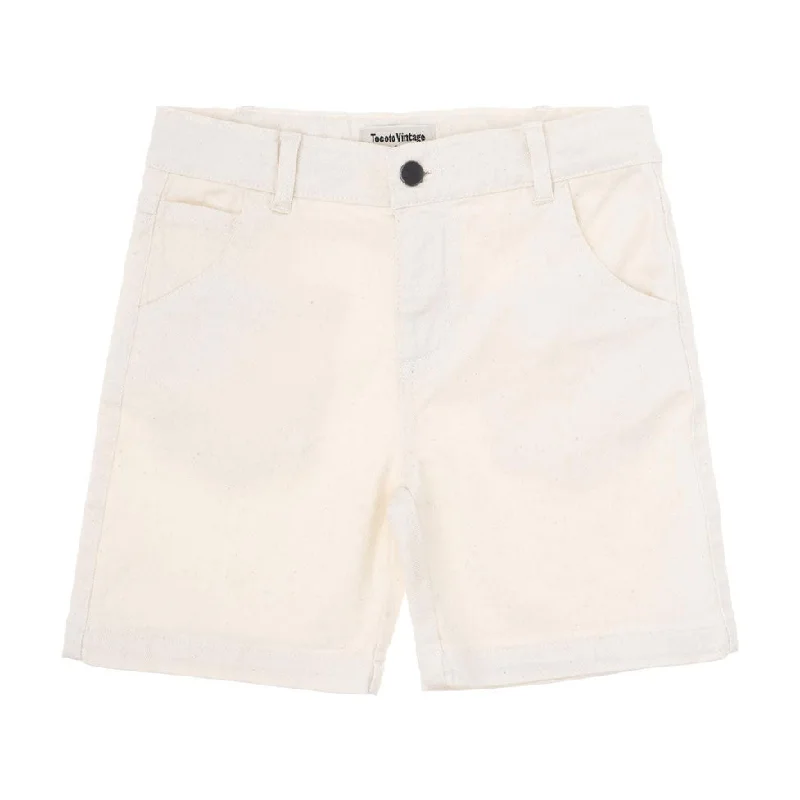 - Degradable pet feces bagTocoto Vintage Off-White Denim Shorts