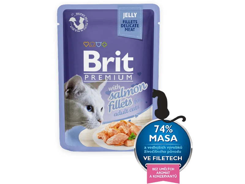 ---Brit Premium Cat Delicate Fillets in Jelly with Salmon 85 g