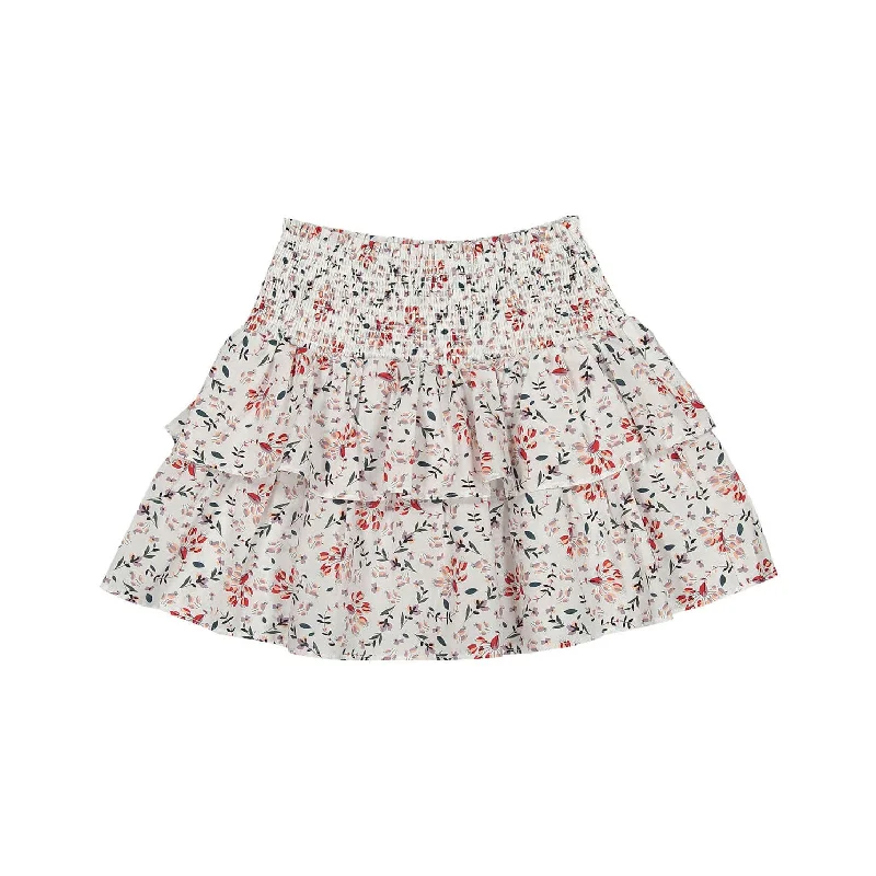  -Explosion-proof leash FOR LARGE dogsDesigners Remix White Flower Print Sandrine Smock Skirt