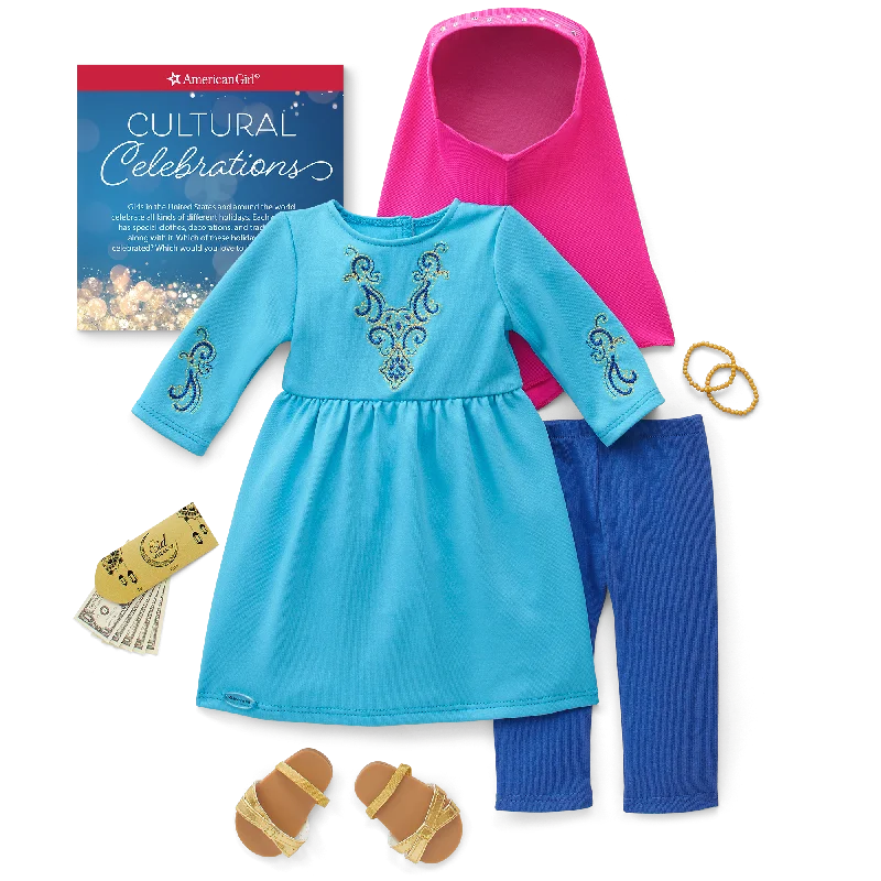 ---Eid al-Fitr Celebration Outfit for 18-inch Dolls