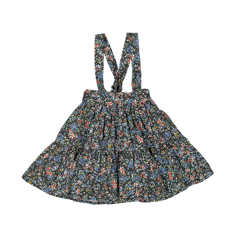 ---Nueces Multicolor Flowers Llanes Girl Skirt