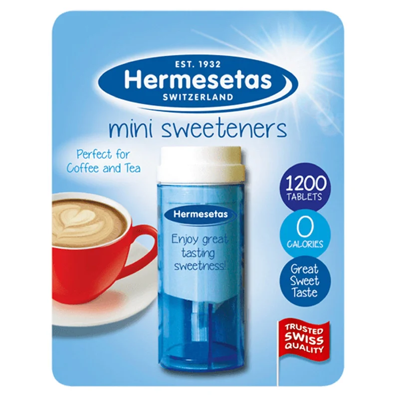 - Pet tear stain cleaning wipesHermesetas Mini Sweeteners x 1200’s Tablets