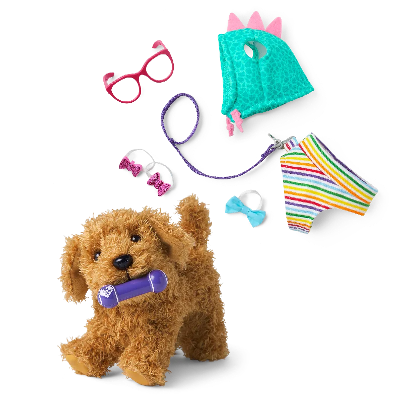  -Splash-proof food bowl AND Anti-choking slow food bowlDaffodil Doodle™ Dog for 18-inch Dolls & Fancy Pet Fashion Accessories