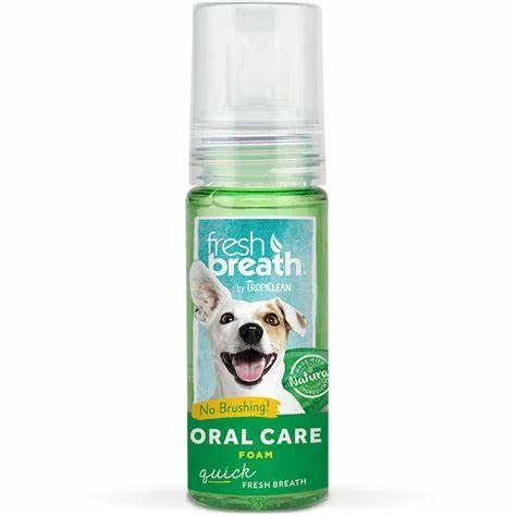 - Teething and chewing toys for puppiesTropiclean Fresh Breath Oral Care Foam