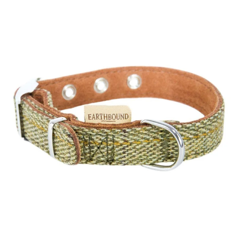  . **Cat food bowl anti-overturning**Earthbound Tweed Green Dog Collar Large (40-50cm)