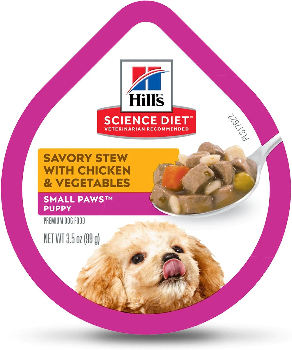 - Climbing pet constant temperature heating padHill's Science Diet Puppy Small Paws Chicken & Vegetable Stew