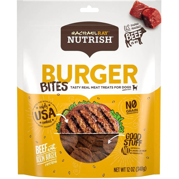 - Winter dog thick down jacketRachael Ray Nutrish Burger Bites Beef Burger Grain-Free Dog Treats - 12 oz