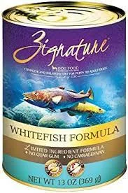 - Pet tear stain cleaning wipesZignature GF Whitefish Wet Dog Food