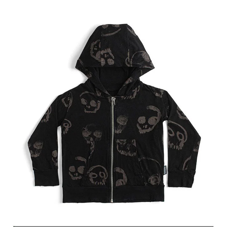 - Pet monitor with cameraNUNUNU Black Light Faded Skulls Zip Hoodie