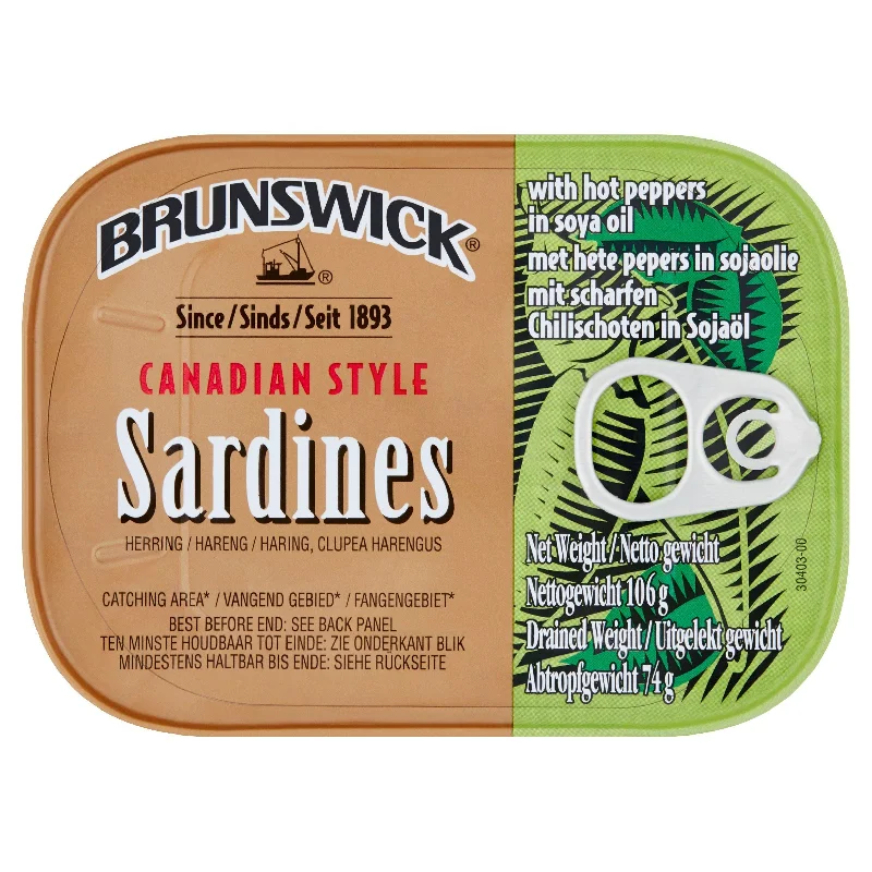 - Winter dog thick down jacketBrunswick Sardines with Hot Peppers 106g