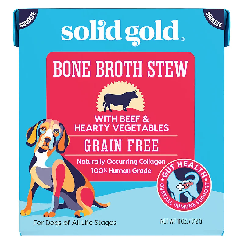 ---Solid Gold Bone Broth Stew with Chicken & Hearty Vegetables Wet Dog Food, 11 oz.