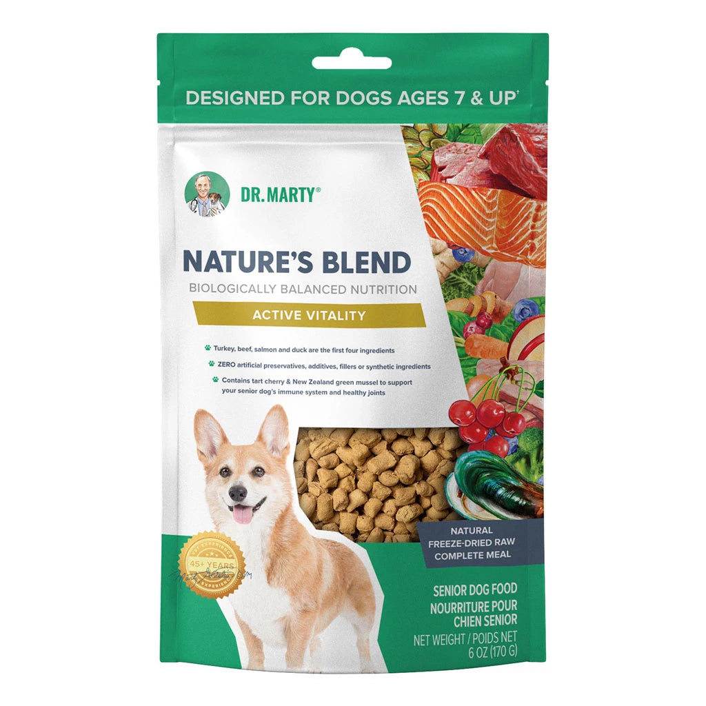 - Pet water dispenser UV sterilization versionDr. Marty Nature's Blend Active Vitality Senior Dog Food