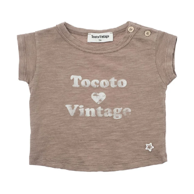 - Hamster silent running wheel to prevent chewingTocoto Vintage Brown Tocoto Vintage Logo Baby 
T-Shirt