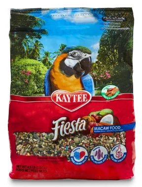 - Foldable and portable cat bagKaytee Fiesta Variety Mix Macaw Food, 4.5 Lb Bag