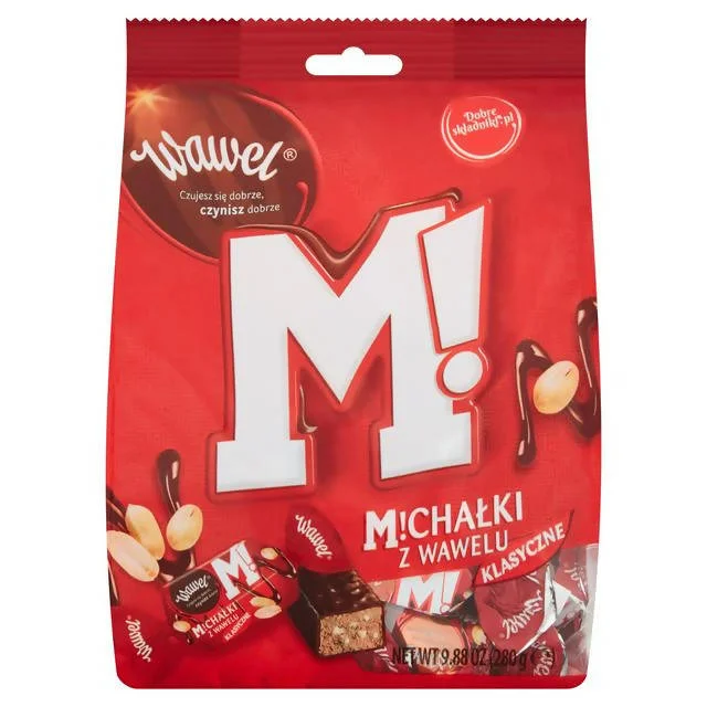 - Winter warm clothes for short-haired dogsWawel Micha?ki Klasyczne Chocolate Coated Candies with Peanuts 280g