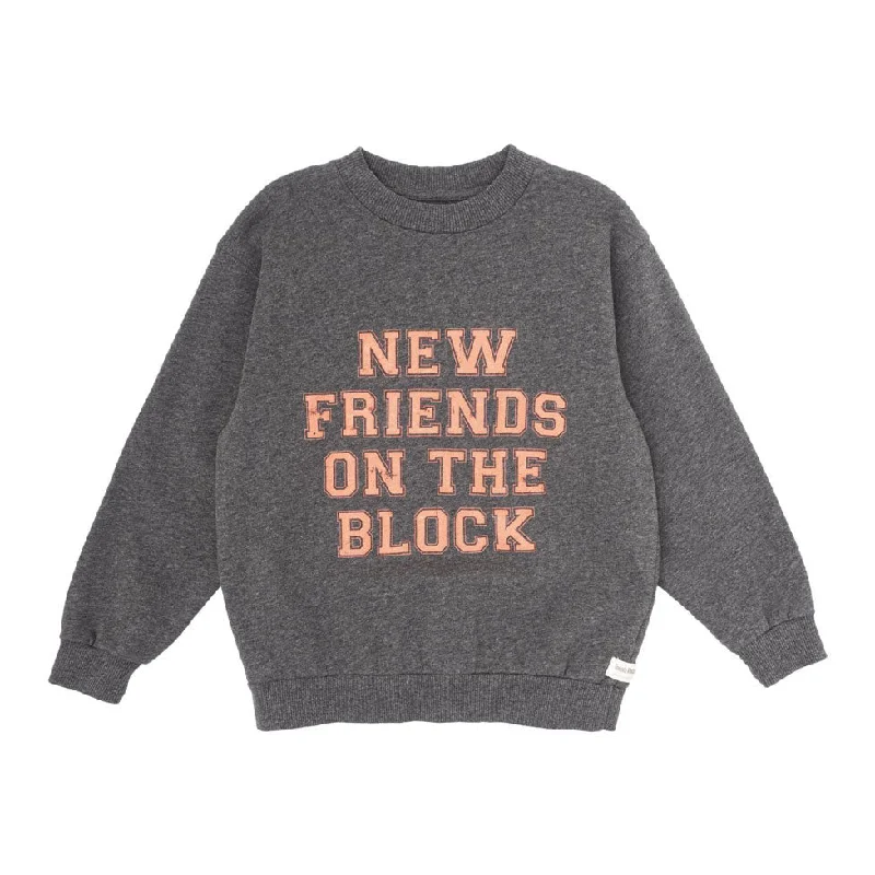 - Pet fence foldable indoorTocoto Vintage Dark Grey New Friends Kid Sweatshirt