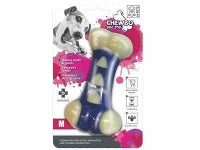 - ​​Pet toys under    yuanCHEWBO TRIBONE M  SIZE - CLEAN DENTAL BLUE