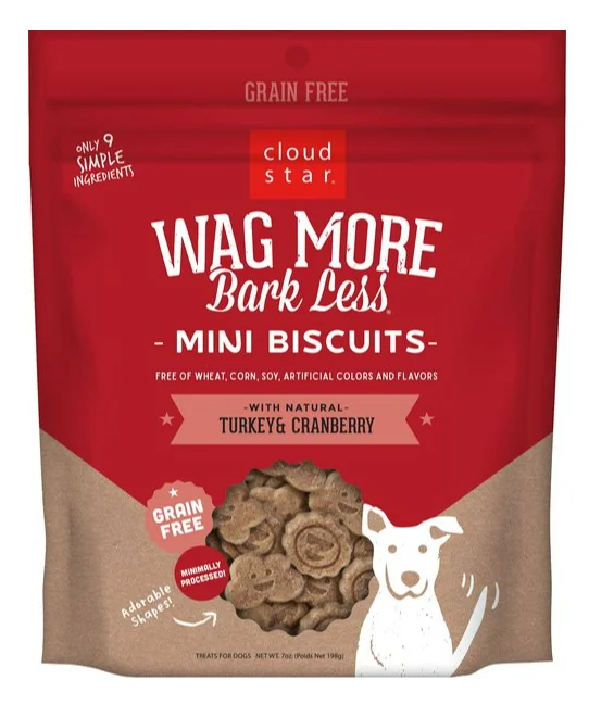 - Pet vitamin complex nutrition tabletsCloud Star Wag More Bark Less Grain-Free Oven Baked Turkey & Cranberry Mini Biscuits Dog Treats, 7-oz bag