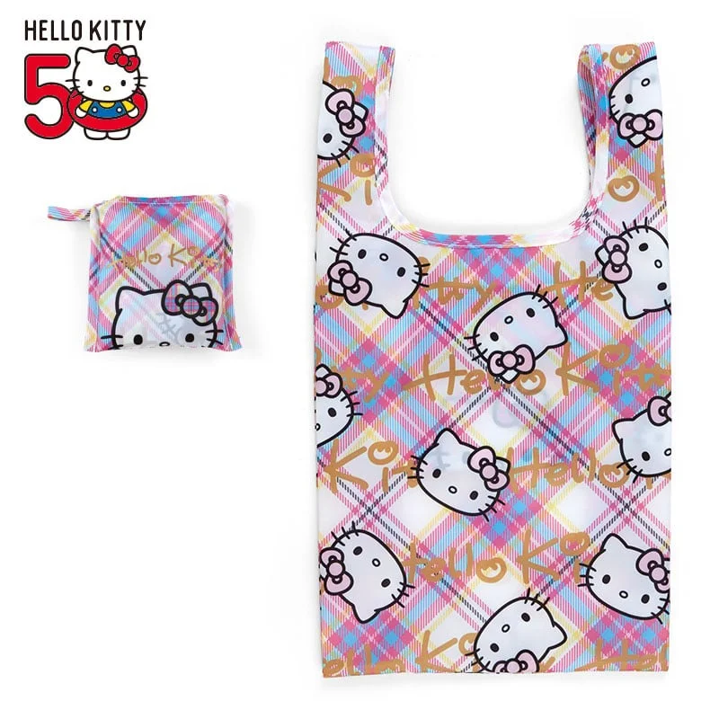 Pet ProductsHello Kitty Reusable Tote Bag (Hello Kitty Dress Tartan Series)