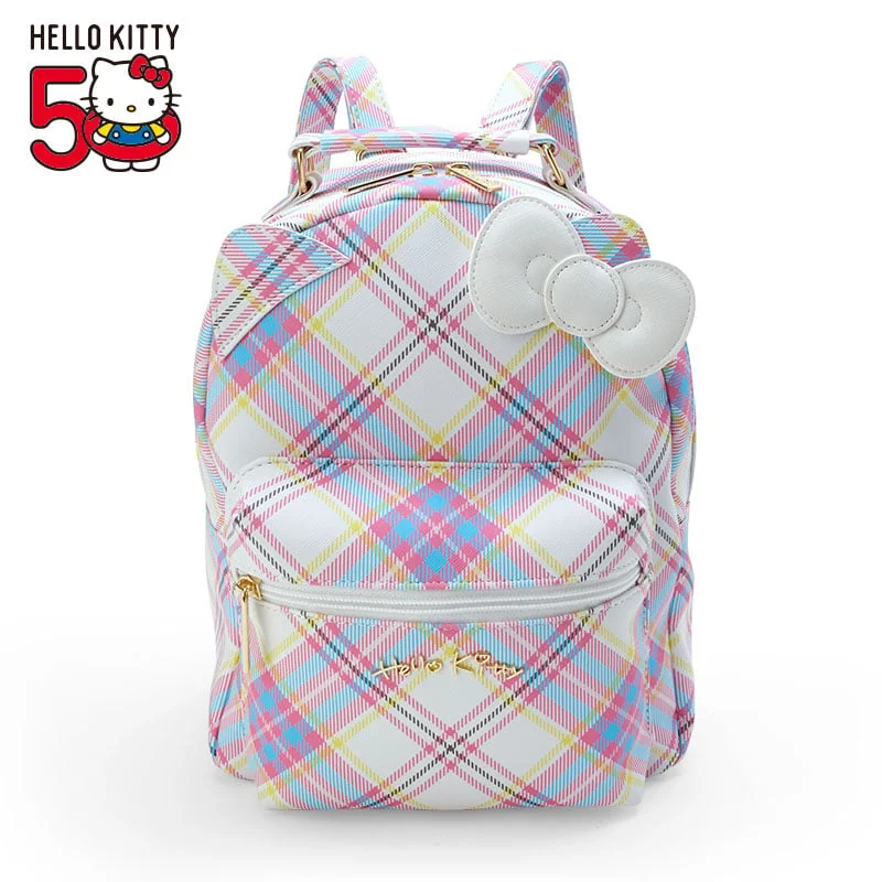 - Foldable and portable cat bagHello Kitty Mini Backpack (Hello Kitty Dress Tartan Series)