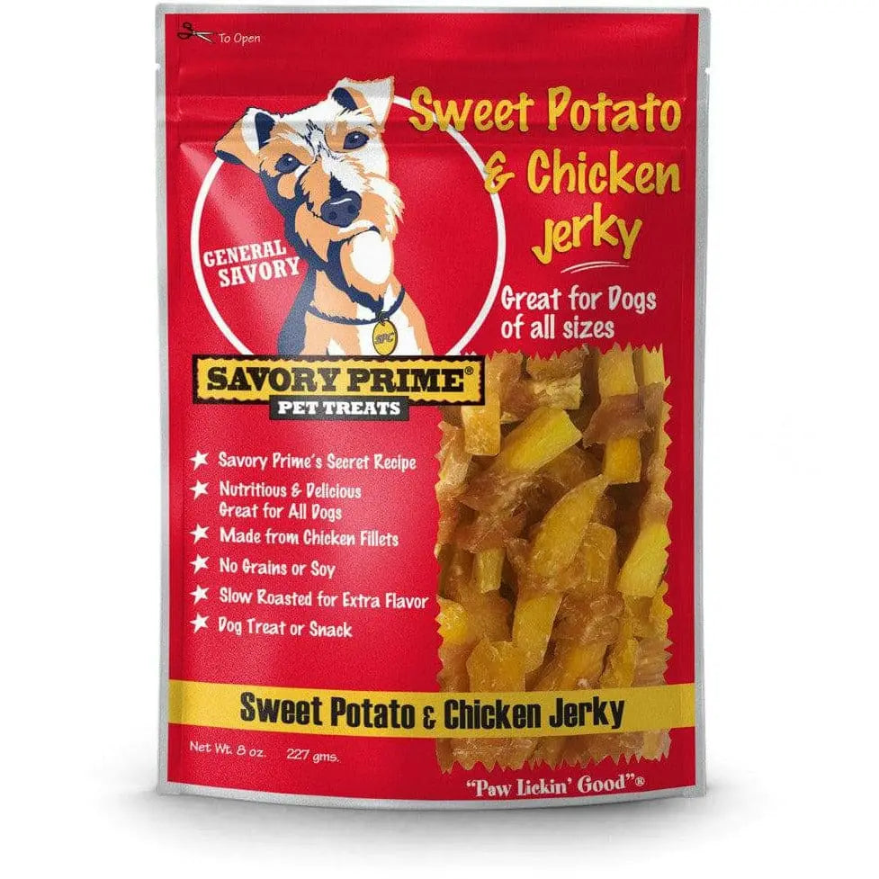 - Natural latex pet mattressSavory Prime Sweet Potato and Chicken Jerky Dog Treats