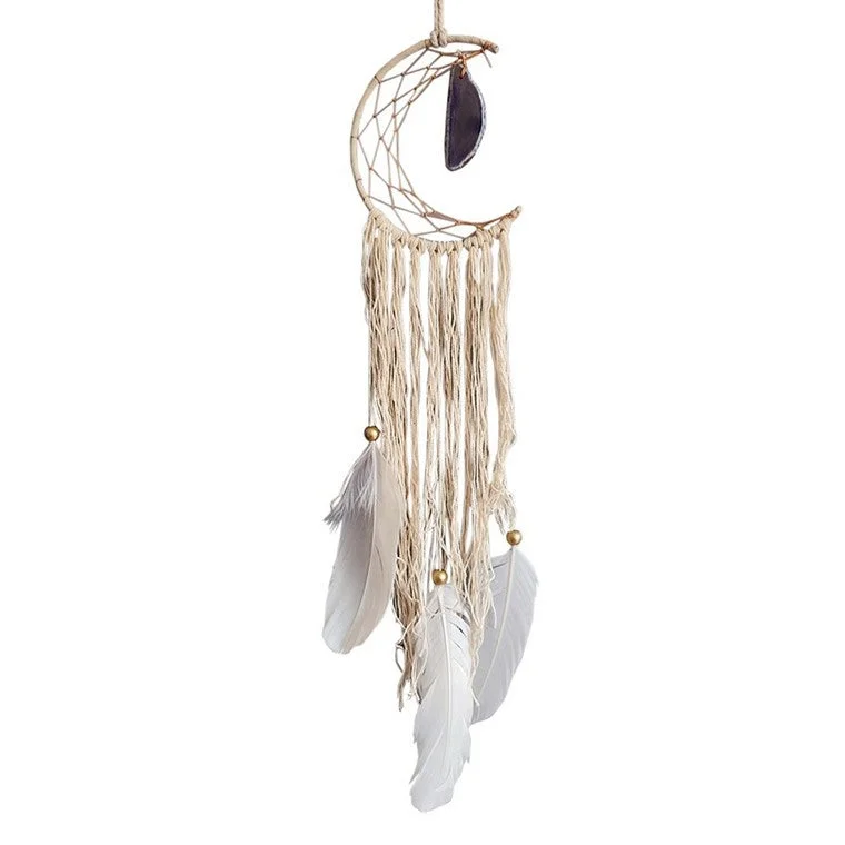 - ​​Pet toys under    yuanHalf Moon Dream Catcher w/ Gem, 11cm, Asstd