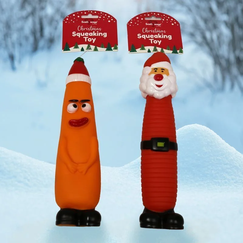  . **Dog raincoat is waterproof and windproof**Christmas Squeaking Carrot Character Dog Toy 28cm