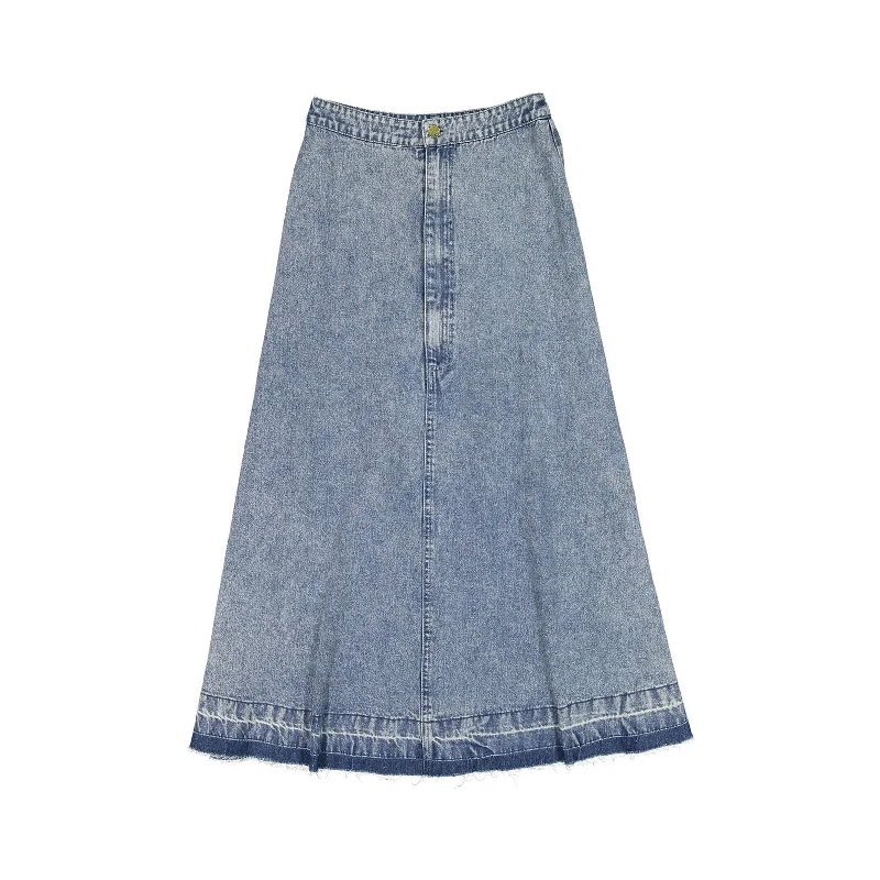  -Non-contact cat thermometerAva Jeans Denim Raw Edge Maxi Skirt