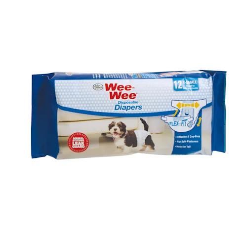 - Organic cotton dog bibsWee-Wee Disposable Diapers, 12 Pack, X-Small