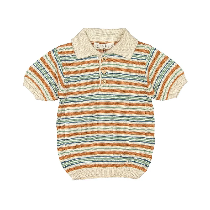 - Pet tear stain cleaning wipesFin and Vince Dune Stripe Short Sleeve Polo