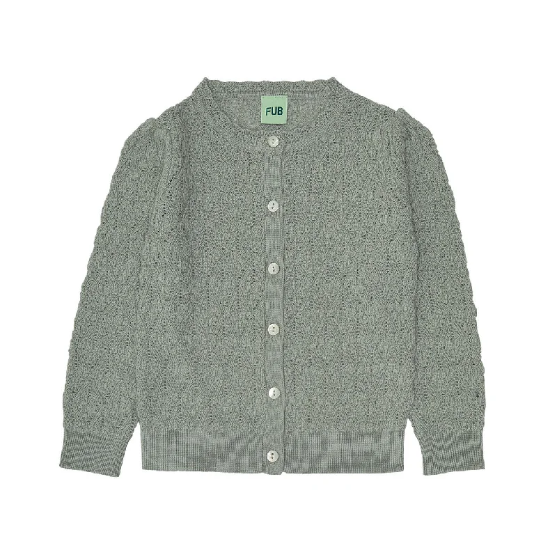 - Automatic temperature adjustment cat bedFUB Pointelle Cardigan - Pale Sage