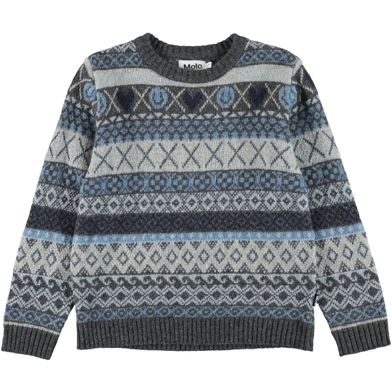 - ​​Pet toys under    yuanMolo Blue And Grey Barri Sweater