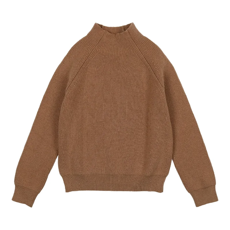 - Organic cotton dog bibsCoco Blanc Camel Mockneck Turtle Sweater