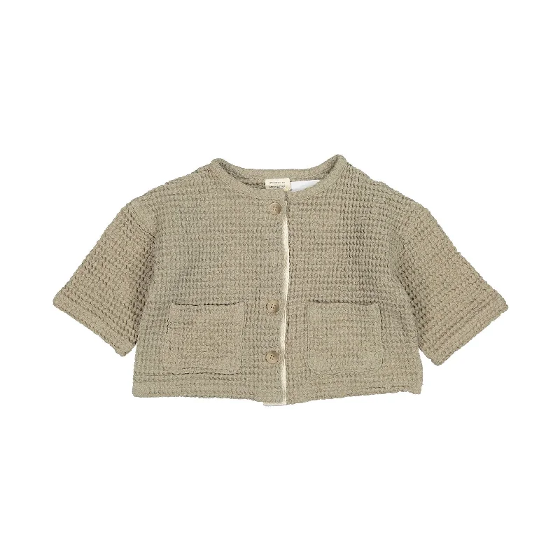 - Postoperative pet anti-licking Elizabethan collarMonbebe Light Khaki Croiffle Cardigan