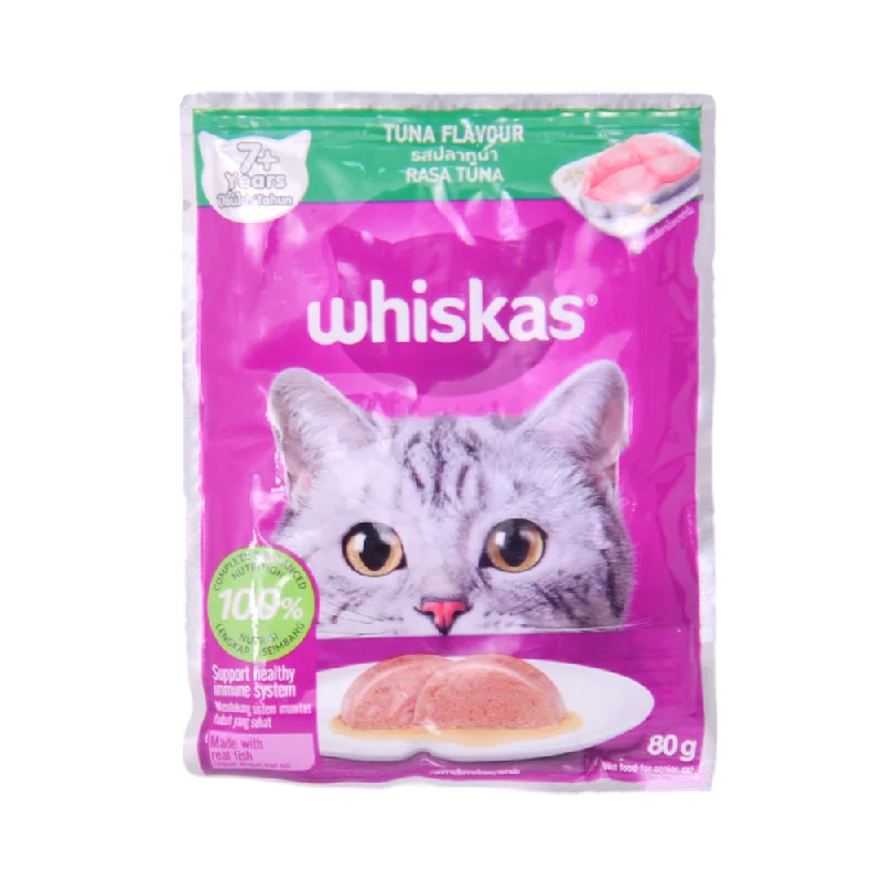    - Cat food for dental health  WHISKAS CAT FOOD TUNA FLAVOUR 7+YEAR 80G