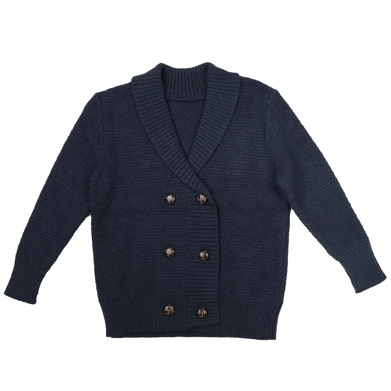 - Winter warm clothes for short-haired dogsNoma Navy Double Breasted Cardigan