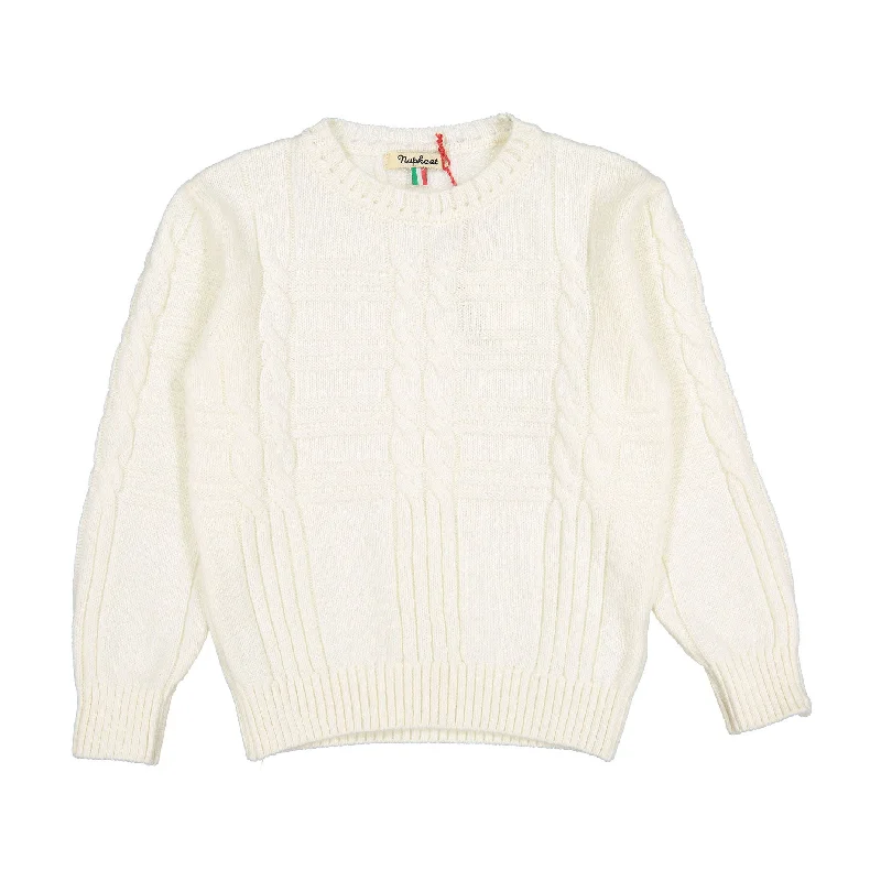  -Anti-scratch sofa protective coverNupkeet Cream Crewneck Bernardo Knitted Pullover