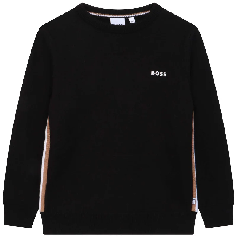 - Air box TSA certified check-inHugo Boss Black Wool Knitted Sweater