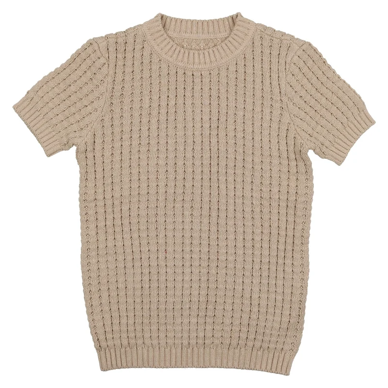  -Non-contact cat thermometerCoco Blanc Taupe Knit Pointelle Sweater