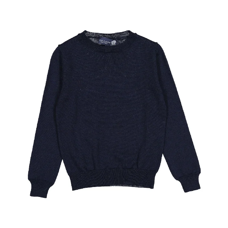  -Anti-scratch scratching board AND cat bed in oneDal Lago Navy Basic Crewneck Sweater